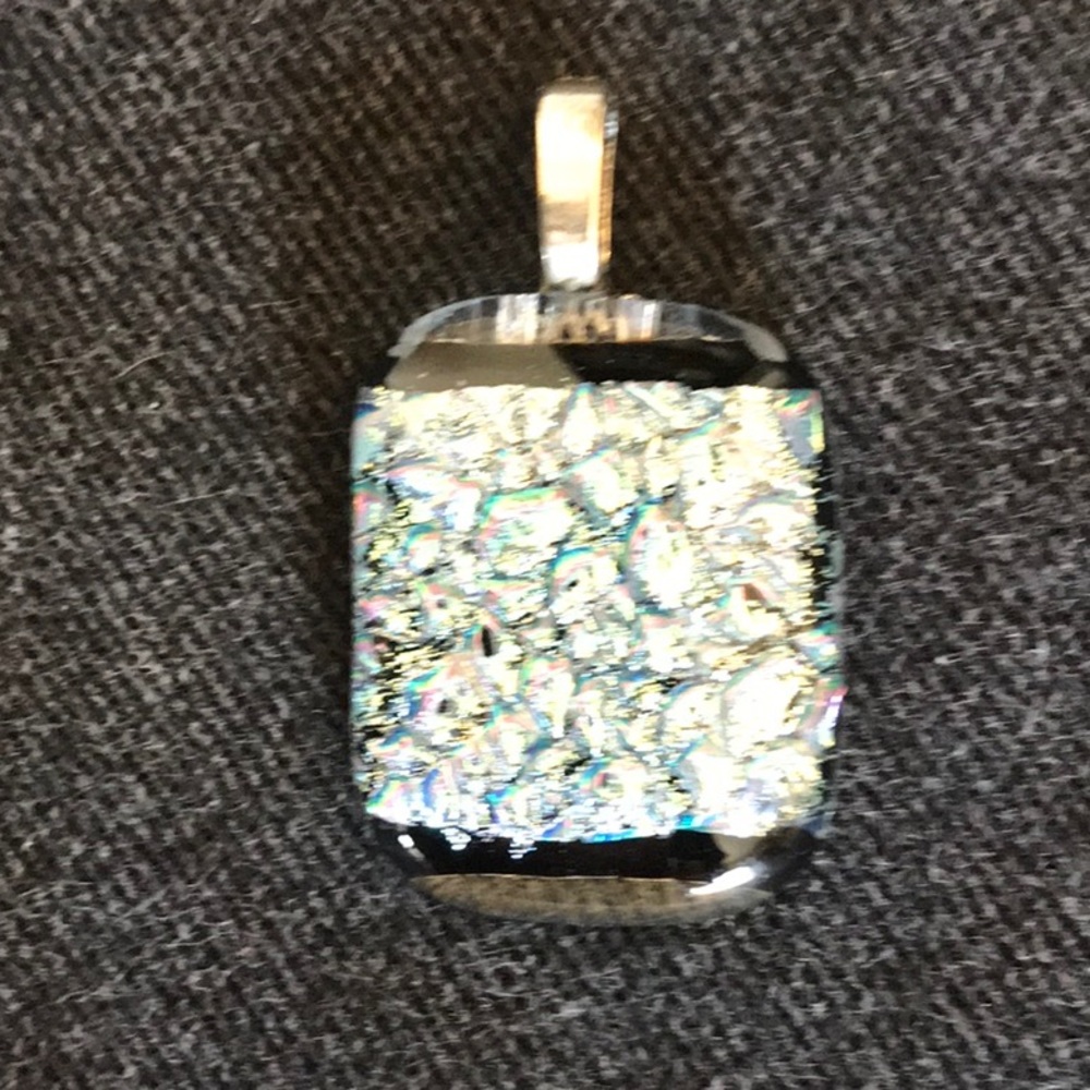 Handmade dichroic glass pendant